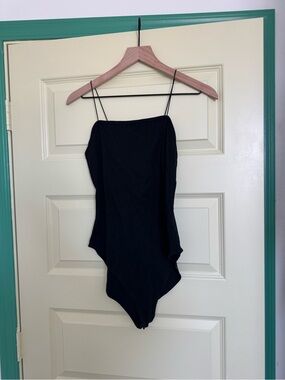 wild fable Black Slim Spaghetti-Strap Bodysuit